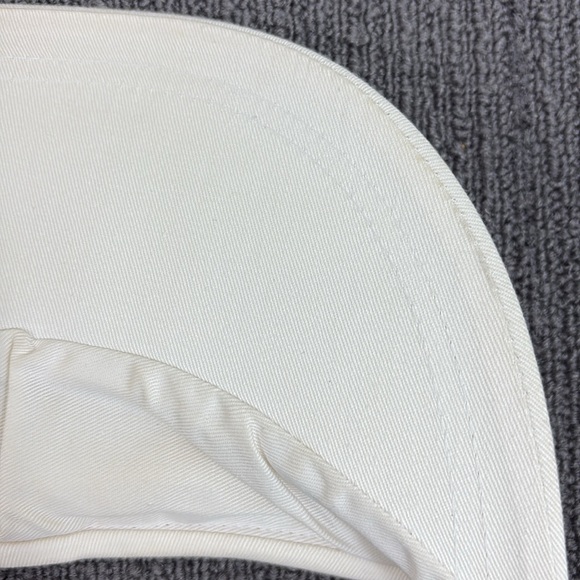 Vintage Visor Hat Cap Womens OS Ivory Stretch Elastic Strap Outdoor Sun Golf - Picture 13 of 14
